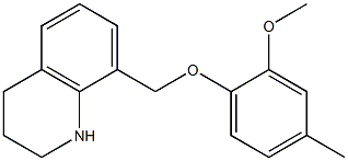 8-(2-methoxy-4-methylphenoxymethyl)-1,2,3,4-tetrahydroquinoline Struktur