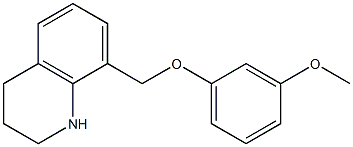 8-(3-methoxyphenoxymethyl)-1,2,3,4-tetrahydroquinoline Struktur