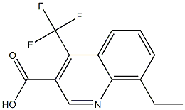 8-ethyl-4-(trifluoromethyl)quinoline-3-carboxylic acid Struktur