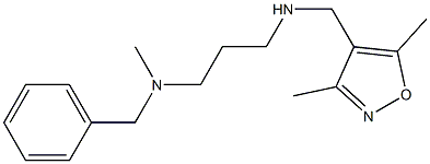 benzyl(3-{[(3,5-dimethyl-1,2-oxazol-4-yl)methyl]amino}propyl)methylamine Struktur