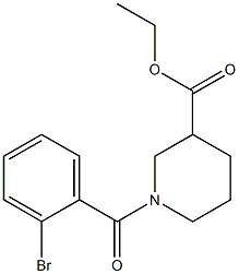 ethyl 1-(2-bromobenzoyl)piperidine-3-carboxylate Struktur