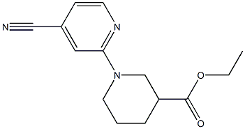 ethyl 1-(4-cyanopyridin-2-yl)piperidine-3-carboxylate Struktur