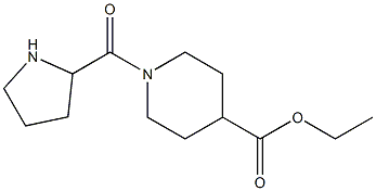 ethyl 1-(pyrrolidin-2-ylcarbonyl)piperidine-4-carboxylate Struktur