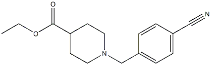 ethyl 1-[(4-cyanophenyl)methyl]piperidine-4-carboxylate Struktur