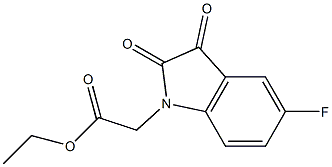 ethyl 2-(5-fluoro-2,3-dioxo-2,3-dihydro-1H-indol-1-yl)acetate Struktur