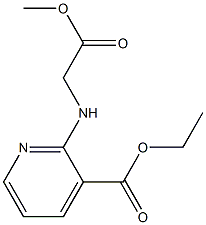 ethyl 2-[(2-methoxy-2-oxoethyl)amino]pyridine-3-carboxylate Struktur