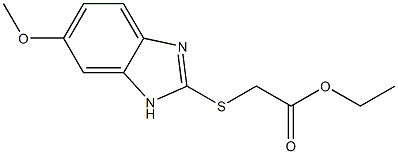 ethyl 2-[(6-methoxy-1H-1,3-benzodiazol-2-yl)sulfanyl]acetate Struktur