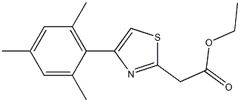 ethyl 2-[4-(2,4,6-trimethylphenyl)-1,3-thiazol-2-yl]acetate Struktur