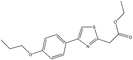 ethyl 2-[4-(4-propoxyphenyl)-1,3-thiazol-2-yl]acetate Struktur