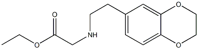 ethyl 2-{[2-(2,3-dihydro-1,4-benzodioxin-6-yl)ethyl]amino}acetate Struktur