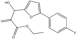 ethyl 2-{[5-(4-fluorophenyl)furan-2-yl](hydroxy)methyl}prop-2-enoate Struktur