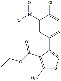 ethyl 2-amino-4-(4-chloro-3-nitrophenyl)thiophene-3-carboxylate Struktur