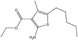 ethyl 2-amino-4-methyl-5-pentylthiophene-3-carboxylate Struktur