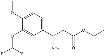 ethyl 3-amino-3-[3-(difluoromethoxy)-4-methoxyphenyl]propanoate Struktur