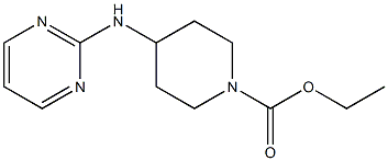 ethyl 4-(pyrimidin-2-ylamino)piperidine-1-carboxylate Struktur