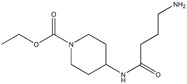 ethyl 4-[(4-aminobutanoyl)amino]piperidine-1-carboxylate Struktur