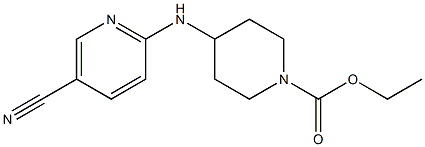 ethyl 4-[(5-cyanopyridin-2-yl)amino]piperidine-1-carboxylate Struktur