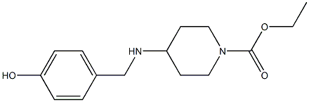 ethyl 4-{[(4-hydroxyphenyl)methyl]amino}piperidine-1-carboxylate Struktur