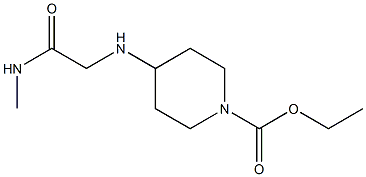 ethyl 4-{[(methylcarbamoyl)methyl]amino}piperidine-1-carboxylate Struktur