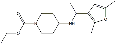 ethyl 4-{[1-(2,5-dimethylfuran-3-yl)ethyl]amino}piperidine-1-carboxylate Struktur