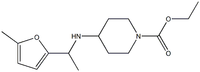 ethyl 4-{[1-(5-methylfuran-2-yl)ethyl]amino}piperidine-1-carboxylate Struktur