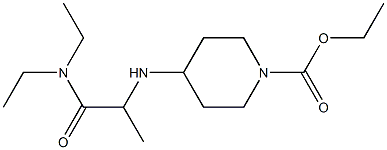 ethyl 4-{[1-(diethylcarbamoyl)ethyl]amino}piperidine-1-carboxylate Struktur