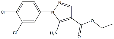 ethyl 5-amino-1-(3,4-dichlorophenyl)-1H-pyrazole-4-carboxylate Struktur