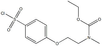 ethyl N-{2-[4-(chlorosulfonyl)phenoxy]ethyl}-N-methylcarbamate Struktur