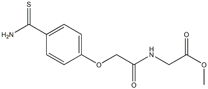 methyl ({[4-(aminocarbonothioyl)phenoxy]acetyl}amino)acetate Struktur