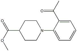 methyl 1-(2-acetylphenyl)piperidine-4-carboxylate Struktur