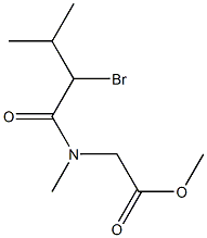 methyl 2-(2-bromo-N,3-dimethylbutanamido)acetate Struktur