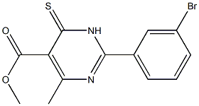 methyl 2-(3-bromophenyl)-4-methyl-6-thioxo-1,6-dihydropyrimidine-5-carboxylate Struktur