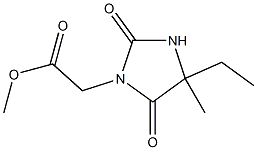 methyl 2-(4-ethyl-4-methyl-2,5-dioxoimidazolidin-1-yl)acetate Struktur