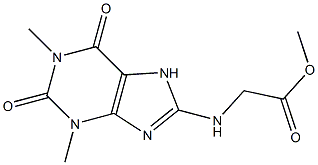 methyl 2-[(1,3-dimethyl-2,6-dioxo-2,3,6,7-tetrahydro-1H-purin-8-yl)amino]acetate Struktur