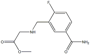 methyl 2-{[(5-carbamoyl-2-fluorophenyl)methyl]amino}acetate Struktur