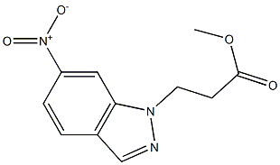 methyl 3-(6-nitro-1H-indazol-1-yl)propanoate Struktur