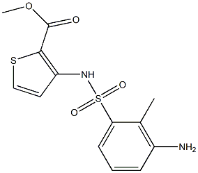 methyl 3-[(3-amino-2-methylbenzene)sulfonamido]thiophene-2-carboxylate Struktur