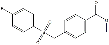 methyl 4-{[(4-fluorobenzene)sulfonyl]methyl}benzoate Struktur