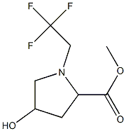 methyl 4-hydroxy-1-(2,2,2-trifluoroethyl)pyrrolidine-2-carboxylate Struktur