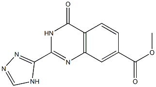 methyl 4-oxo-2-(4H-1,2,4-triazol-3-yl)-3,4-dihydroquinazoline-7-carboxylate Struktur