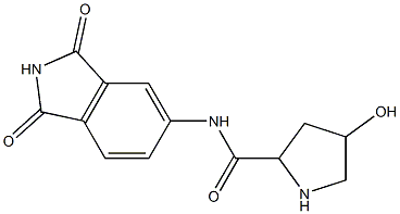 N-(1,3-dioxo-2,3-dihydro-1H-isoindol-5-yl)-4-hydroxypyrrolidine-2-carboxamide Struktur