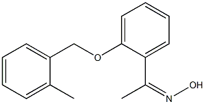 N-(1-{2-[(2-methylphenyl)methoxy]phenyl}ethylidene)hydroxylamine Struktur