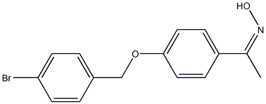 N-(1-{4-[(4-bromophenyl)methoxy]phenyl}ethylidene)hydroxylamine Struktur