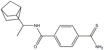 N-(1-{bicyclo[2.2.1]heptan-2-yl}ethyl)-4-carbamothioylbenzamide Struktur