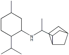 N-(1-{bicyclo[2.2.1]heptan-2-yl}ethyl)-5-methyl-2-(propan-2-yl)cyclohexan-1-amine Struktur