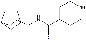 N-(1-{bicyclo[2.2.1]heptan-2-yl}ethyl)piperidine-4-carboxamide Struktur