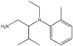 N-(1-amino-3-methylbutan-2-yl)-N-ethyl-2-methylaniline Struktur