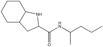 N-(1-methylbutyl)octahydro-1H-indole-2-carboxamide Struktur