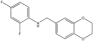 N-(2,3-dihydro-1,4-benzodioxin-6-ylmethyl)-2,4-difluoroaniline Struktur