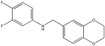 N-(2,3-dihydro-1,4-benzodioxin-6-ylmethyl)-3,4-difluoroaniline Struktur